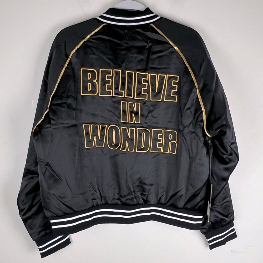 EleVen Venus Williams Believe In Wonder Black Gold Reversible Bomber Jacket XL